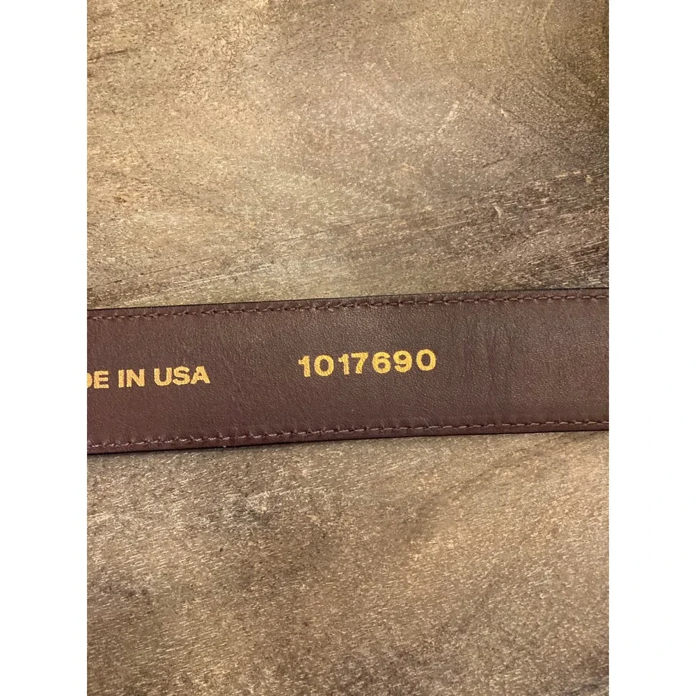 Allen Edmonds Mens Dark Brown Italian Calfskin Leather Dress Belt 42 1017690